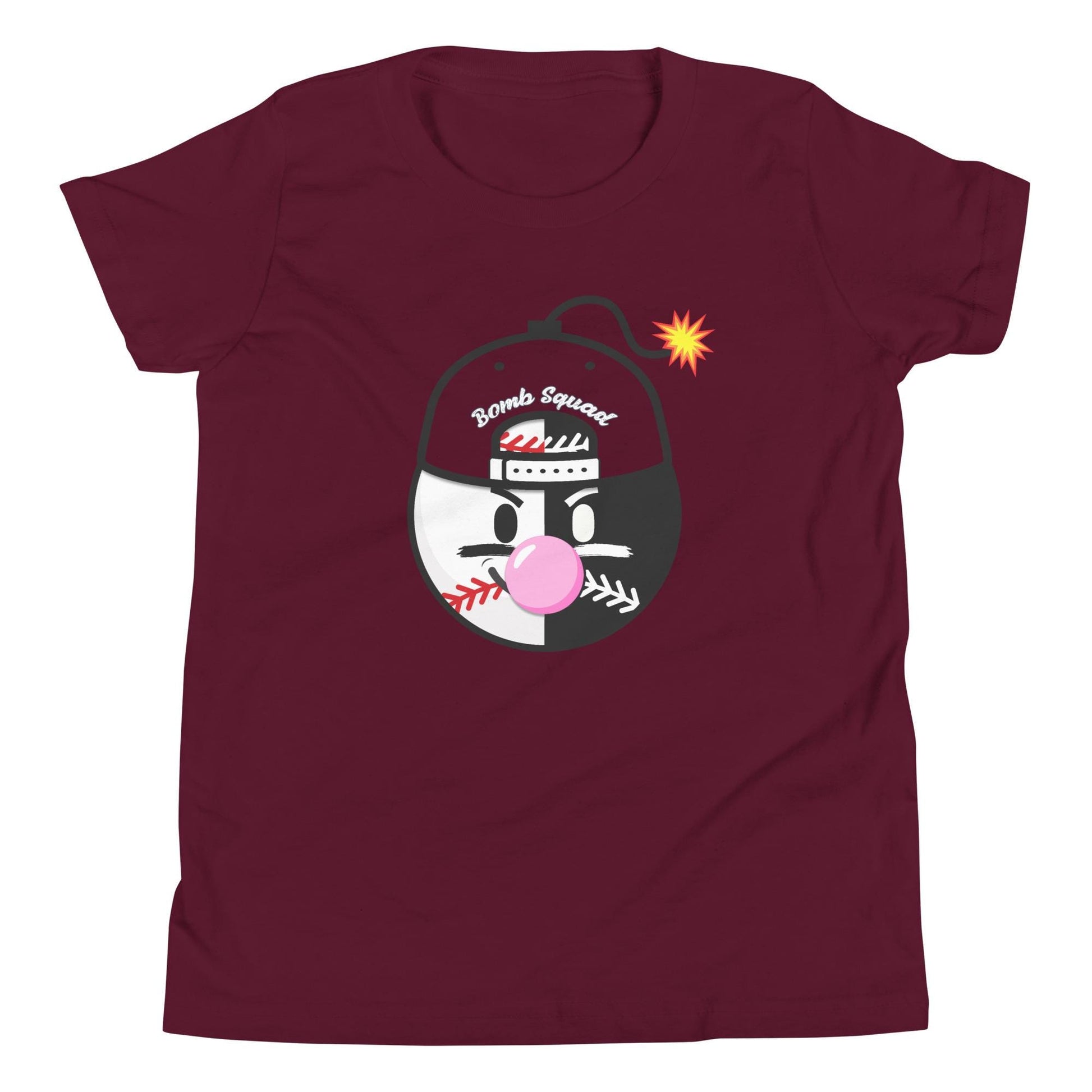 Youth - Baseball Bomb Squad Shirt - Bubble Gum Pop Graphic Tee for Players and Fans