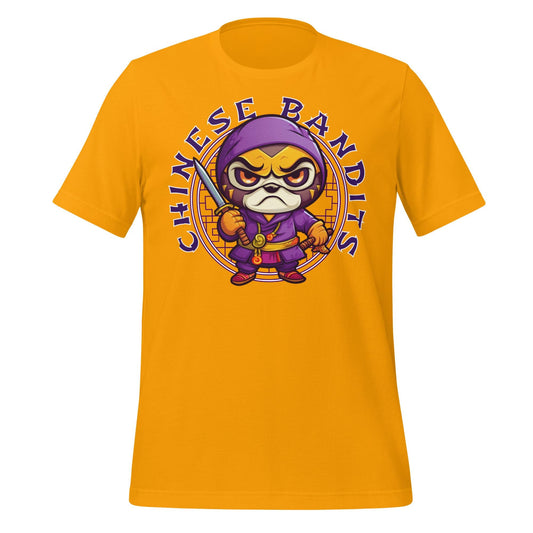 Chinese Bandits Tigers Football Tee – Purple & Gold Vintage Defense Tribute Shirt